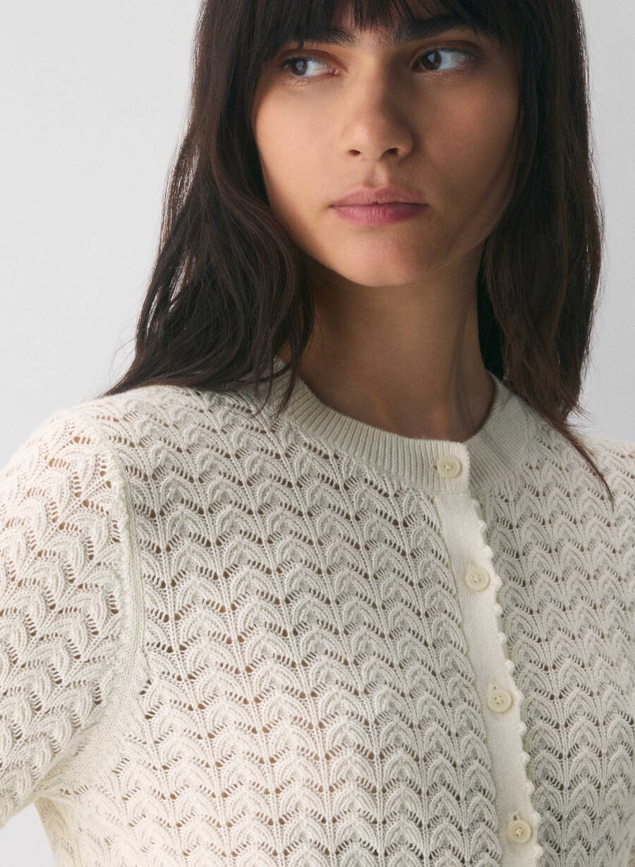 cotton charm prelusion cardigan ljus bjÖrk