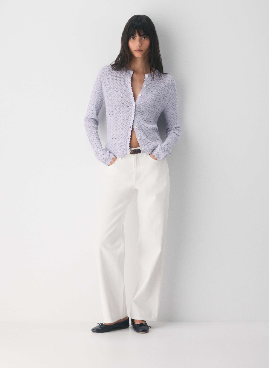 cotton charm prelusion cardigan vildblomma lila