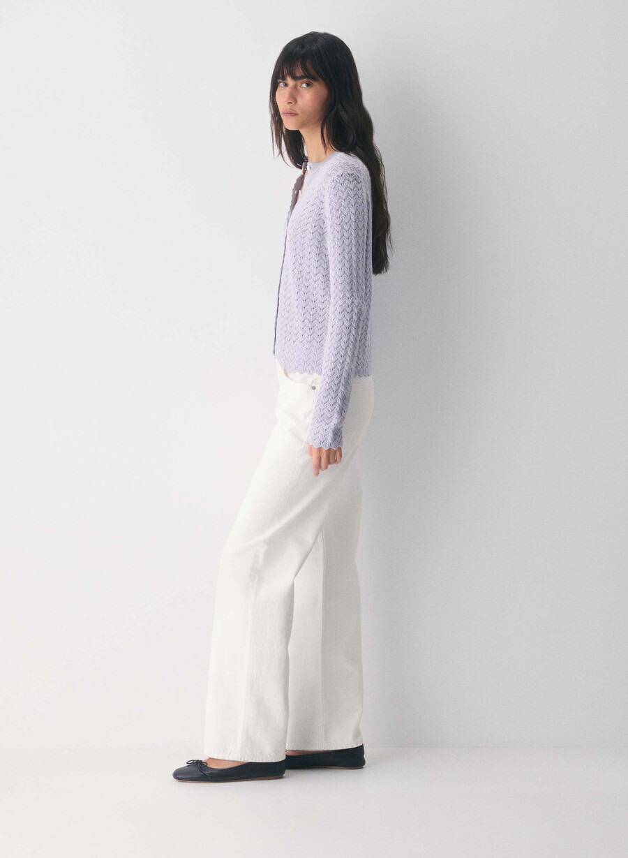 cotton charm prelusion cardigan vildblomma lila