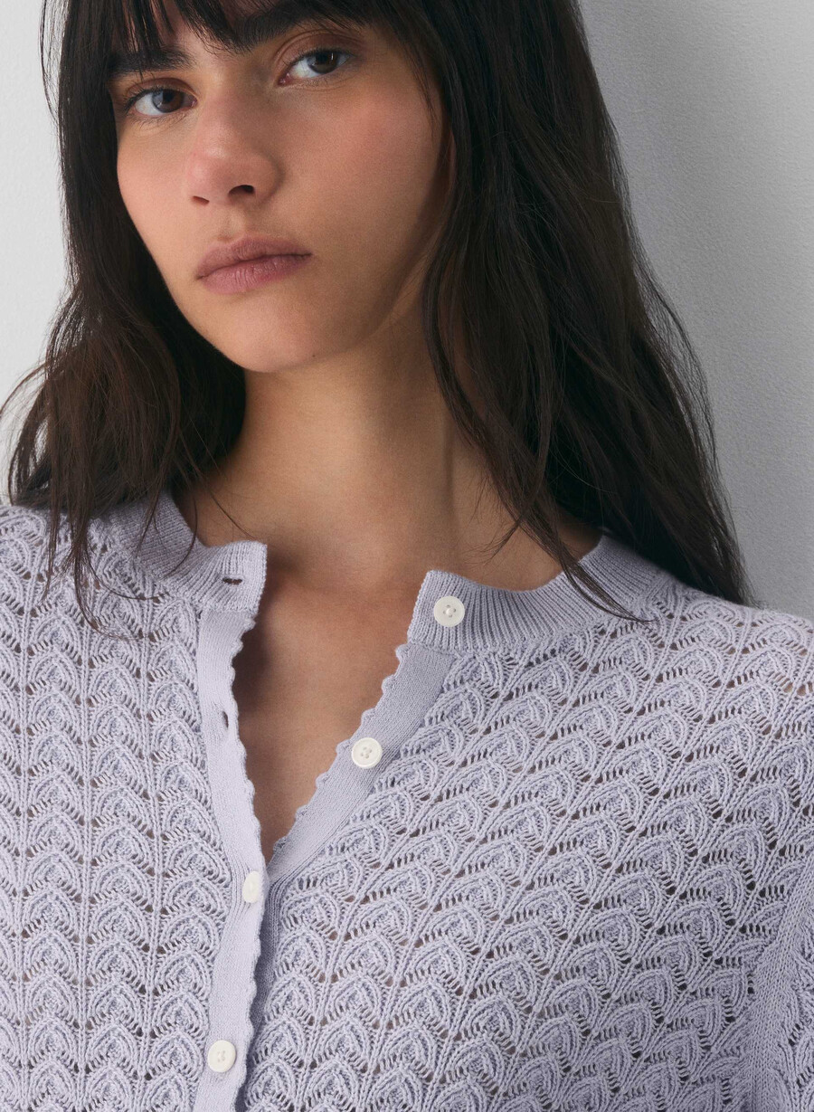cotton charm prelusion cardigan vildblomma lila