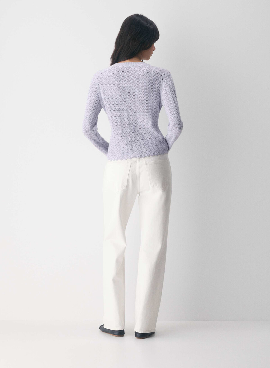 cotton charm prelusion cardigan vildblomma lila