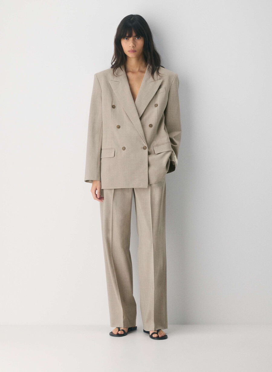 the effortless pant ull ljus nutmeg