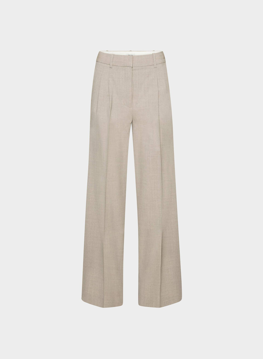 the effortless pant ull ljus nutmeg