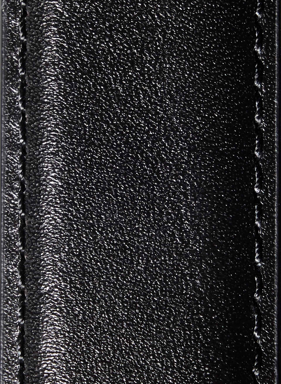 legendariskt massivt mässingsläderbälte svartsilver