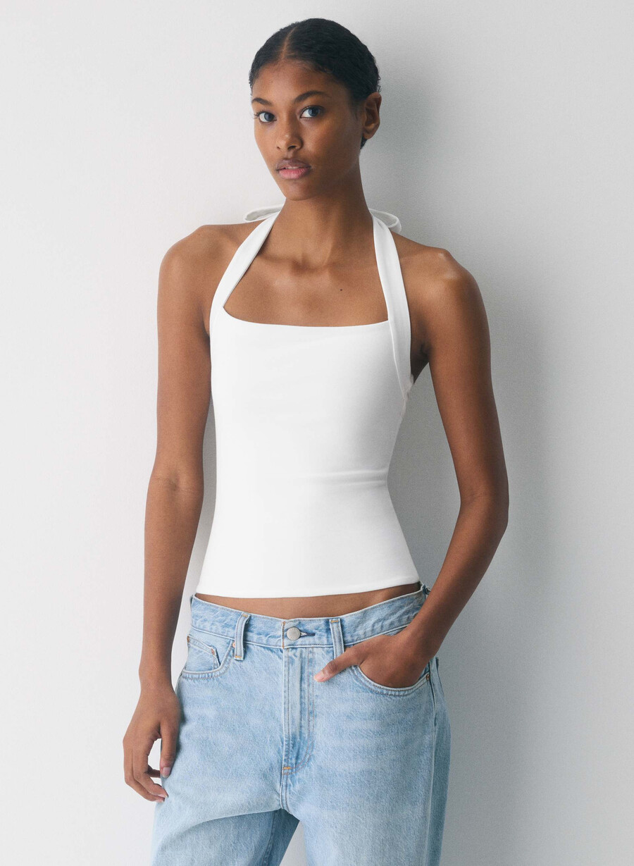 casual contour optimum halter top vit