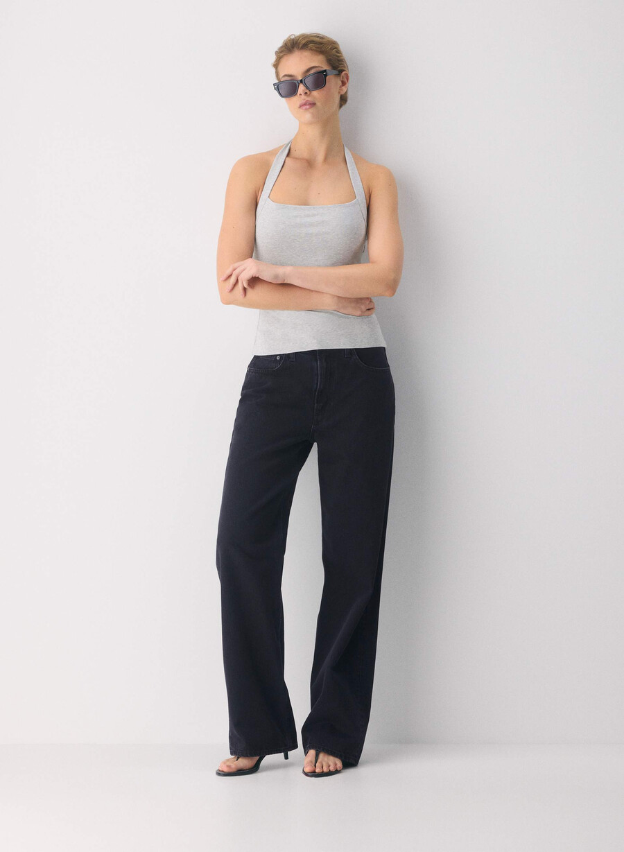 casual contour optimum halter top ljunggrå krom