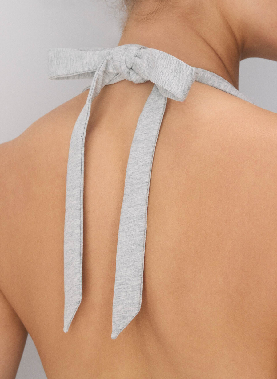 casual contour optimum halter top ljunggrå krom