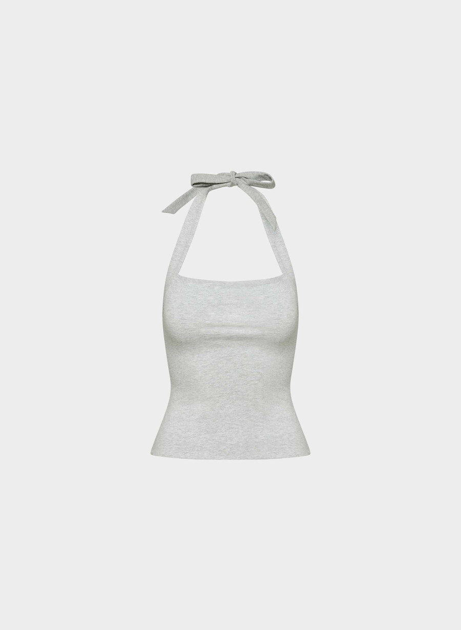 casual contour optimum halter top ljunggrå krom