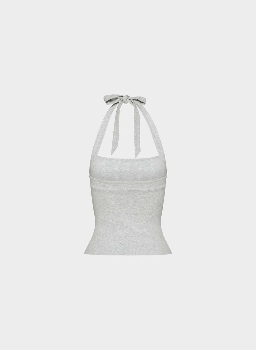 casual contour optimum halter top ljunggrå krom