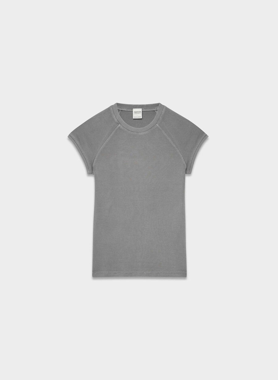 homestretch ribbad kassett kapärm t-shirt vintage rvrtstn grÅ