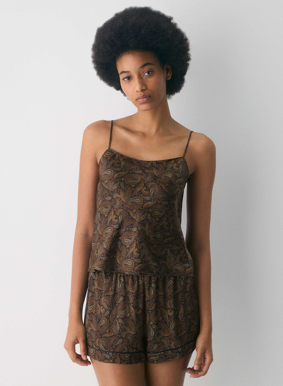 nightside silk pyjamas camisole drk nt nvycnmn