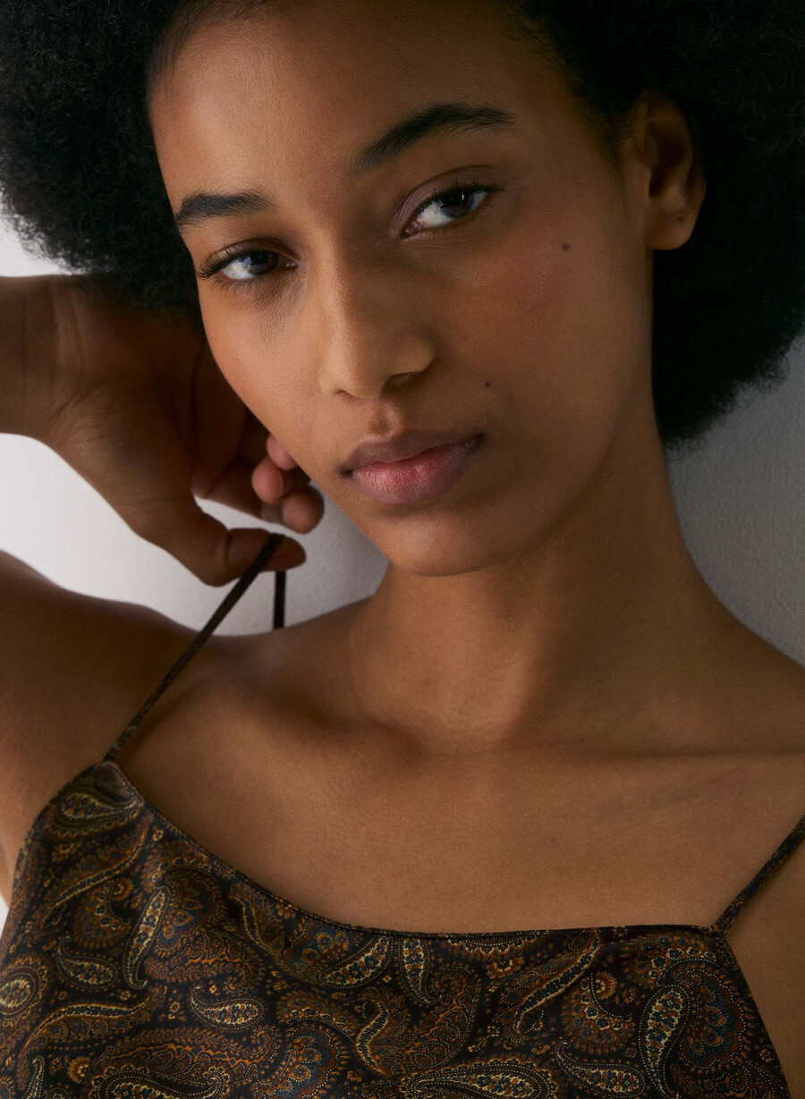 nightside silk pyjamas camisole drk nt nvycnmn