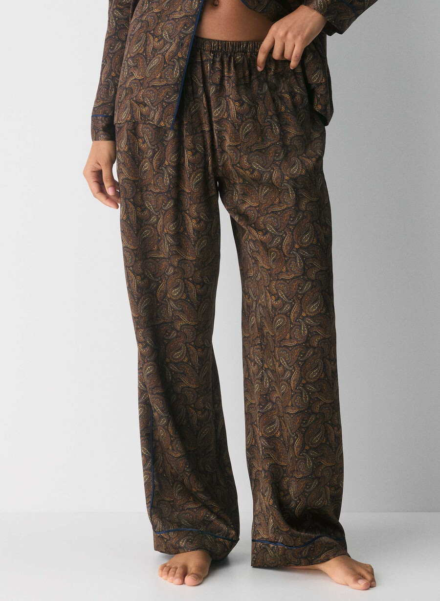 nightside silk pyjamas byxa drk nt nvycnmn