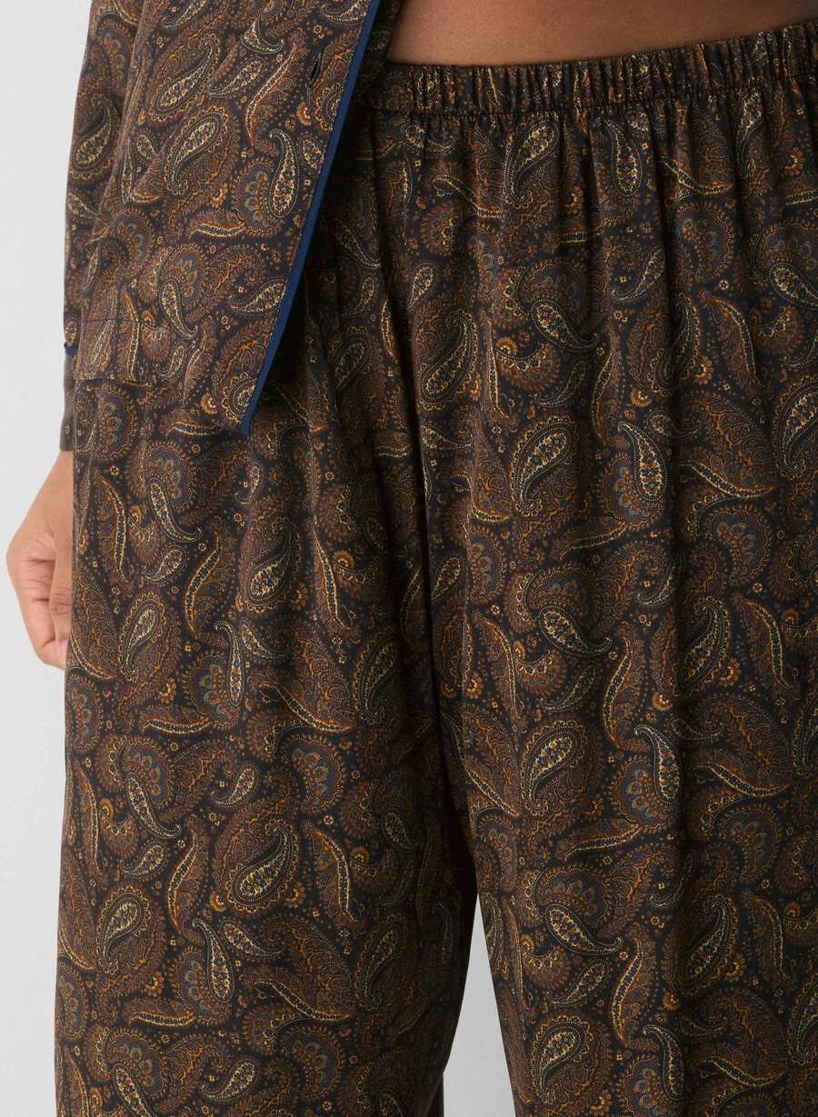 nightside silk pyjamas byxa drk nt nvycnmn