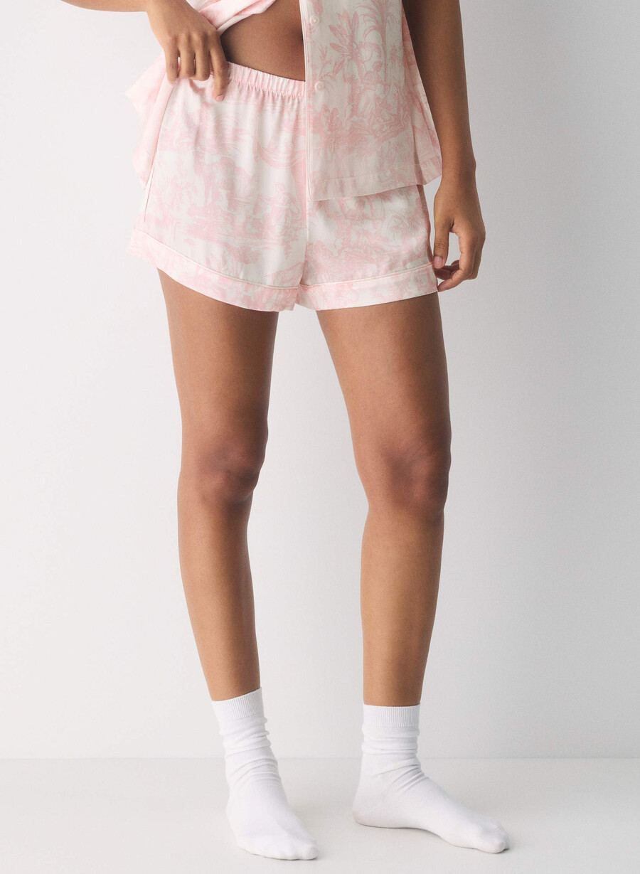nightside silk pyjamas boxershorts lght bch dk cpd rosa