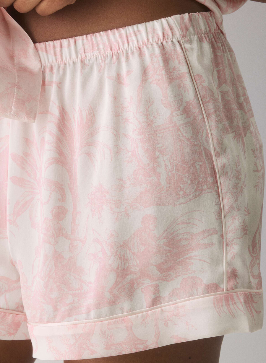 nightside silk pyjamas boxershorts lght bch dk cpd rosa