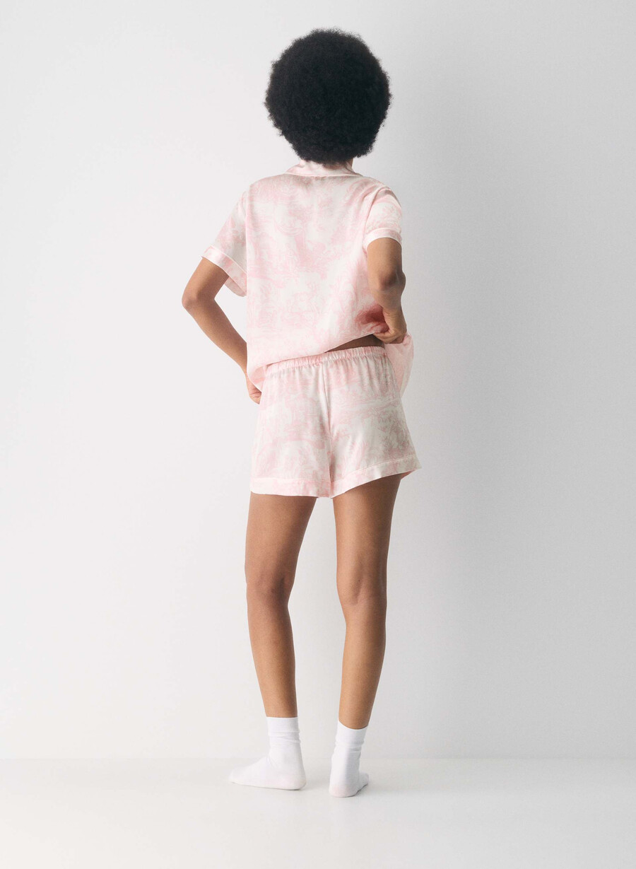 nightside silk pyjamas boxershorts lght bch dk cpd rosa