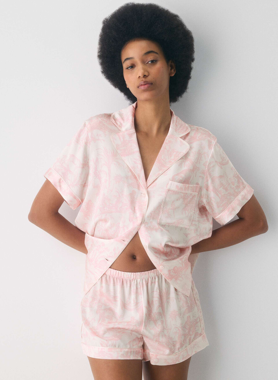 nightside silk pyjamas boxershorts lght bch dk cpd rosa