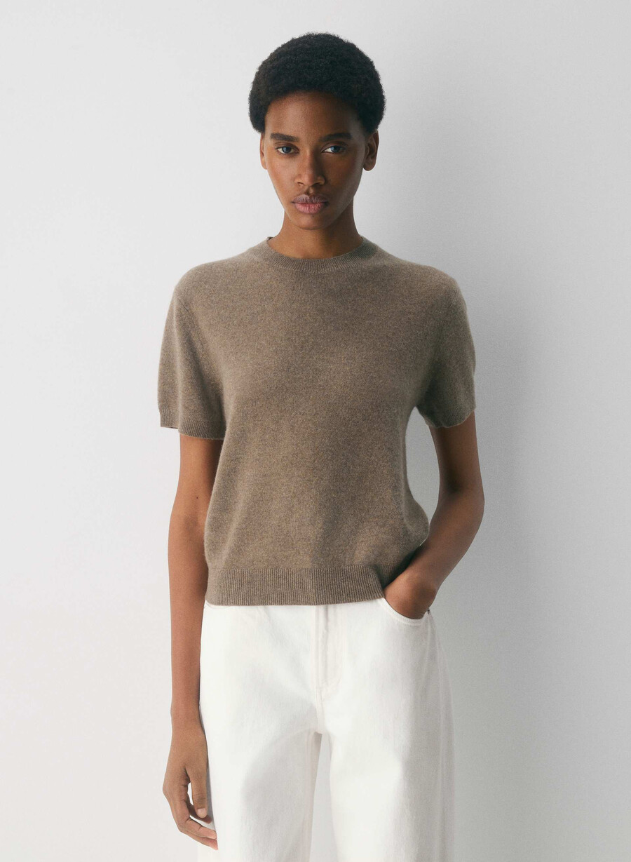 bare cashmere bloor tröja ljungfärgad folio brun