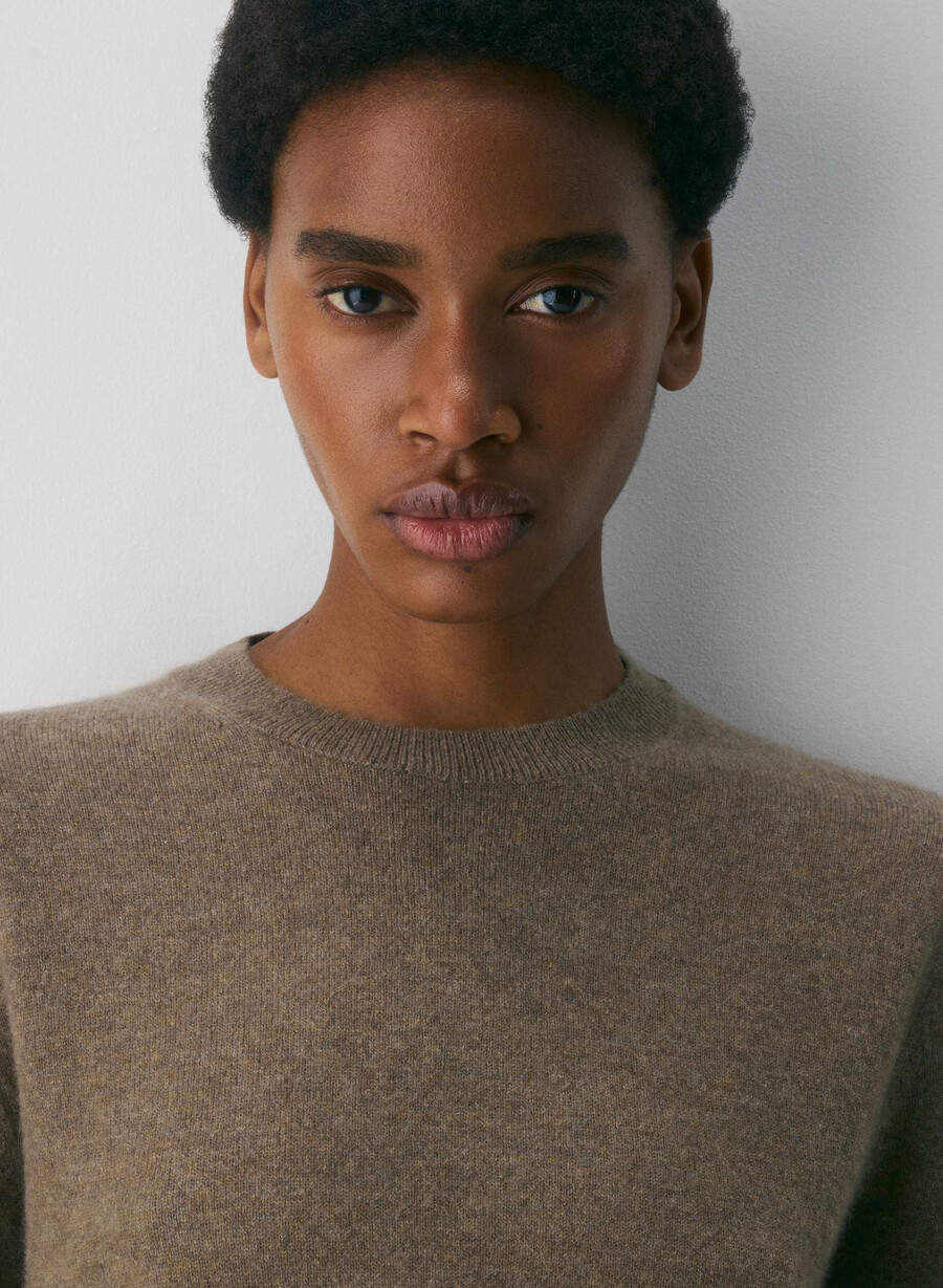 bare cashmere bloor tröja ljungfärgad folio brun