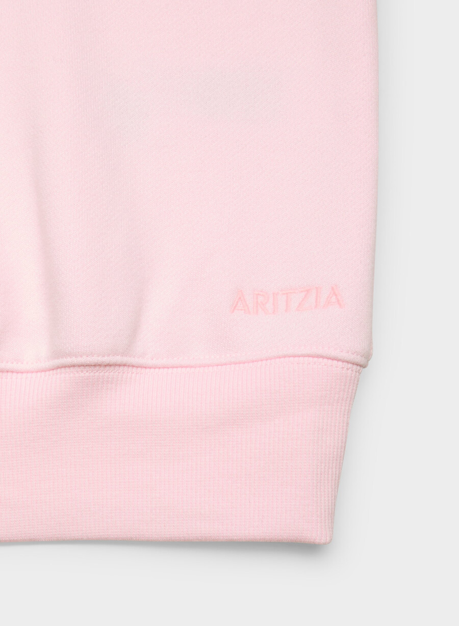 mysig fleece-tröja med bar axel i bf-modell villa pink