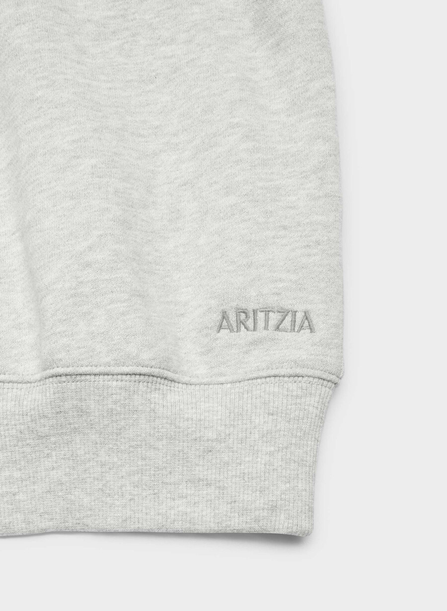 mysig sweatfleece bf off-shoulder sweatshirt ljunggrå krom