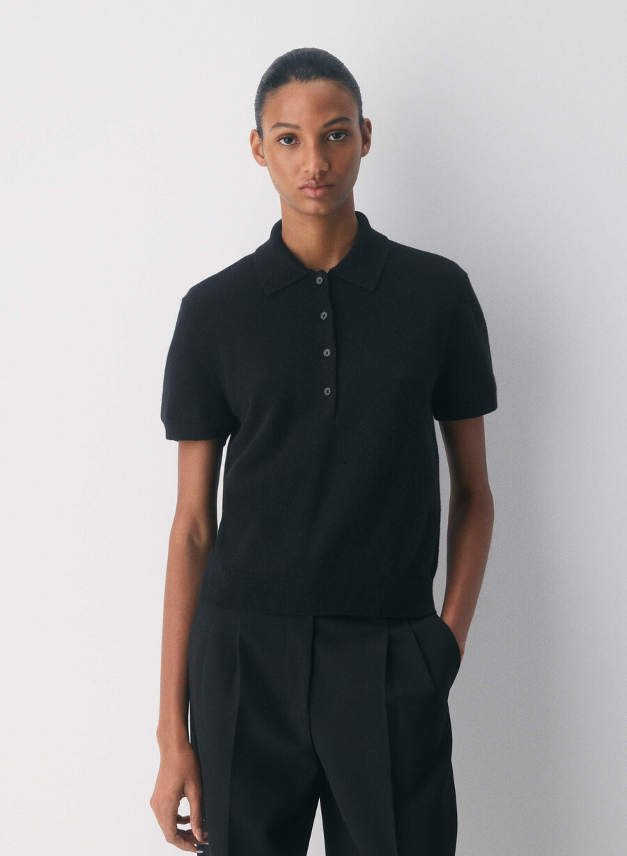 bare cashmere cellini polotröja svart