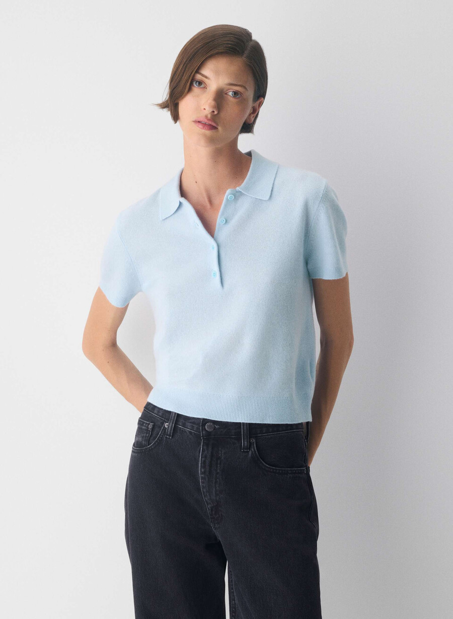 bar cashmere cellini polo sweater lmndhthr fol bwn
