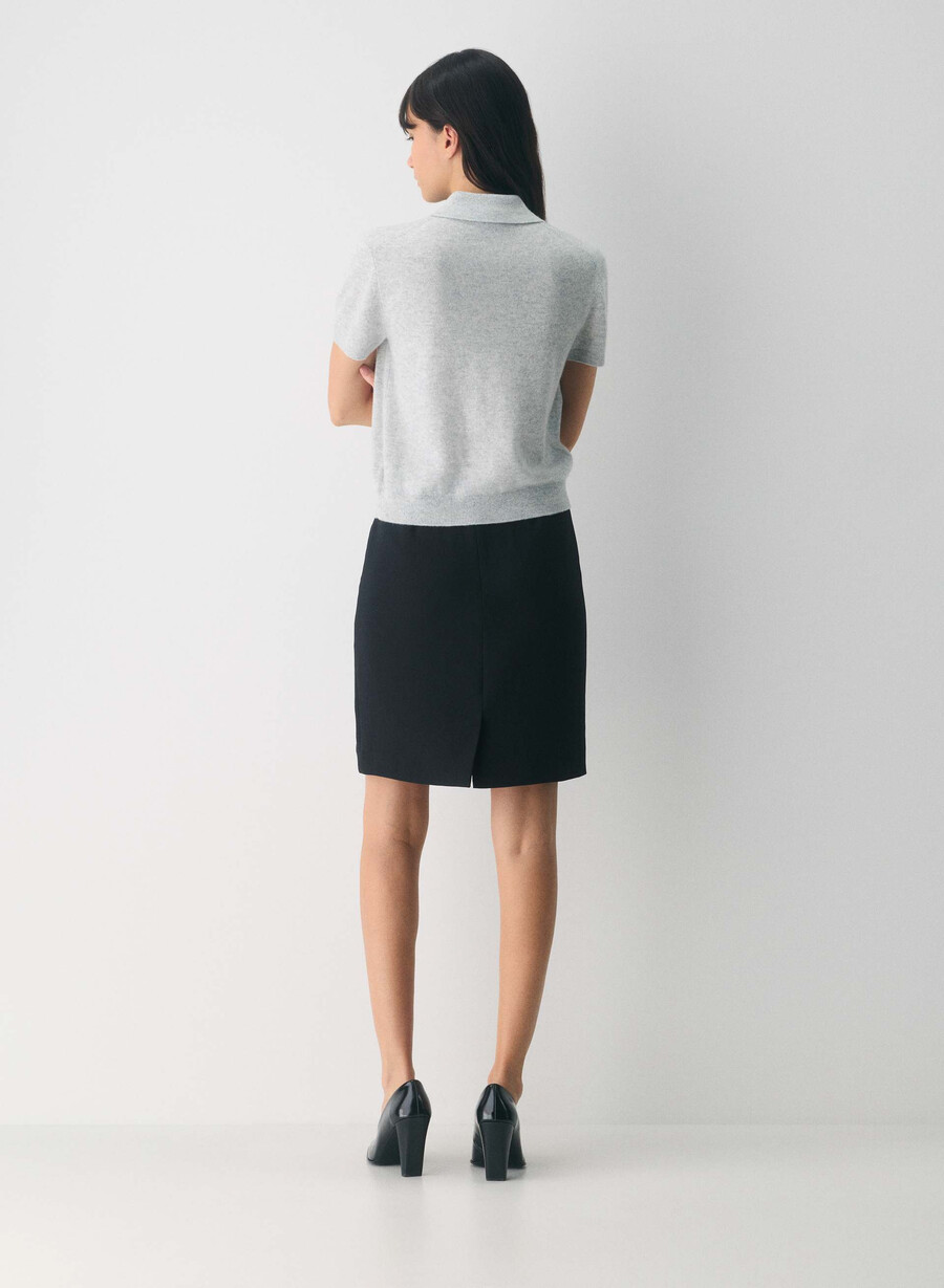 bare cashmere cellini polotröja ljunggrå krom