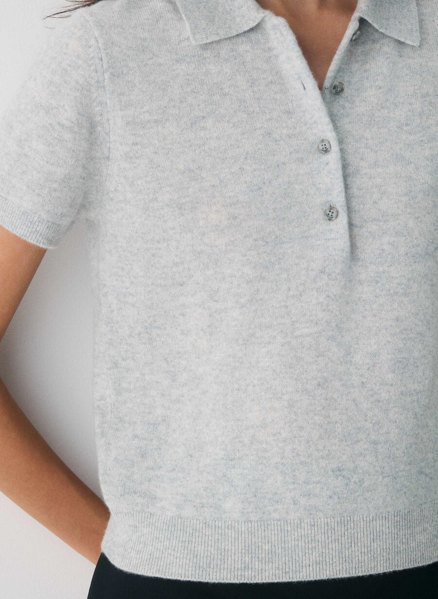 bare cashmere cellini polotröja ljunggrå krom