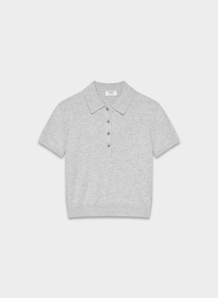 bare cashmere cellini polotröja ljunggrå krom