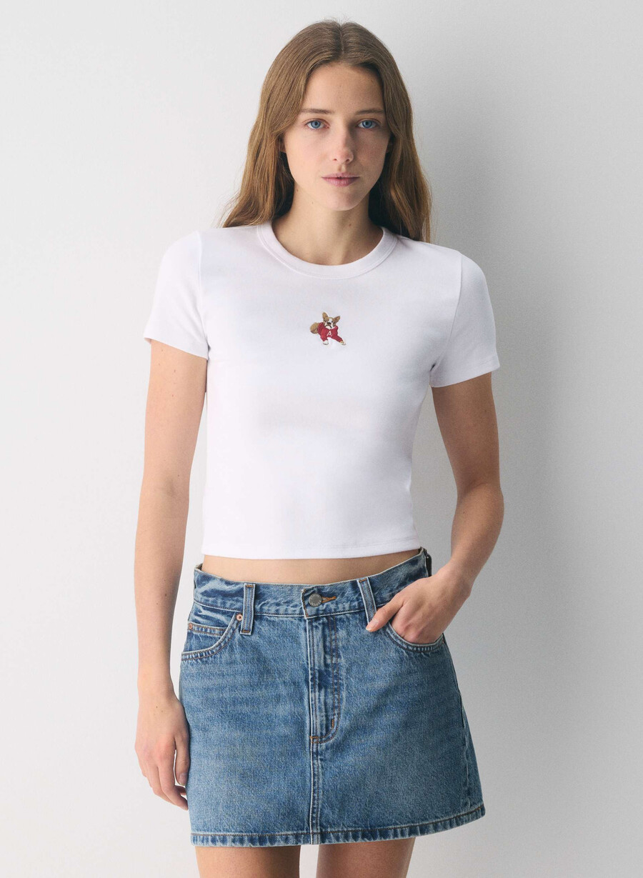 besthug liten ribbad ikon t-shirt h krom nallebjÖrn