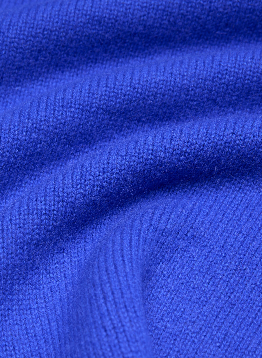 essential cashmere shrunken crew-tröja ablaze blÅ