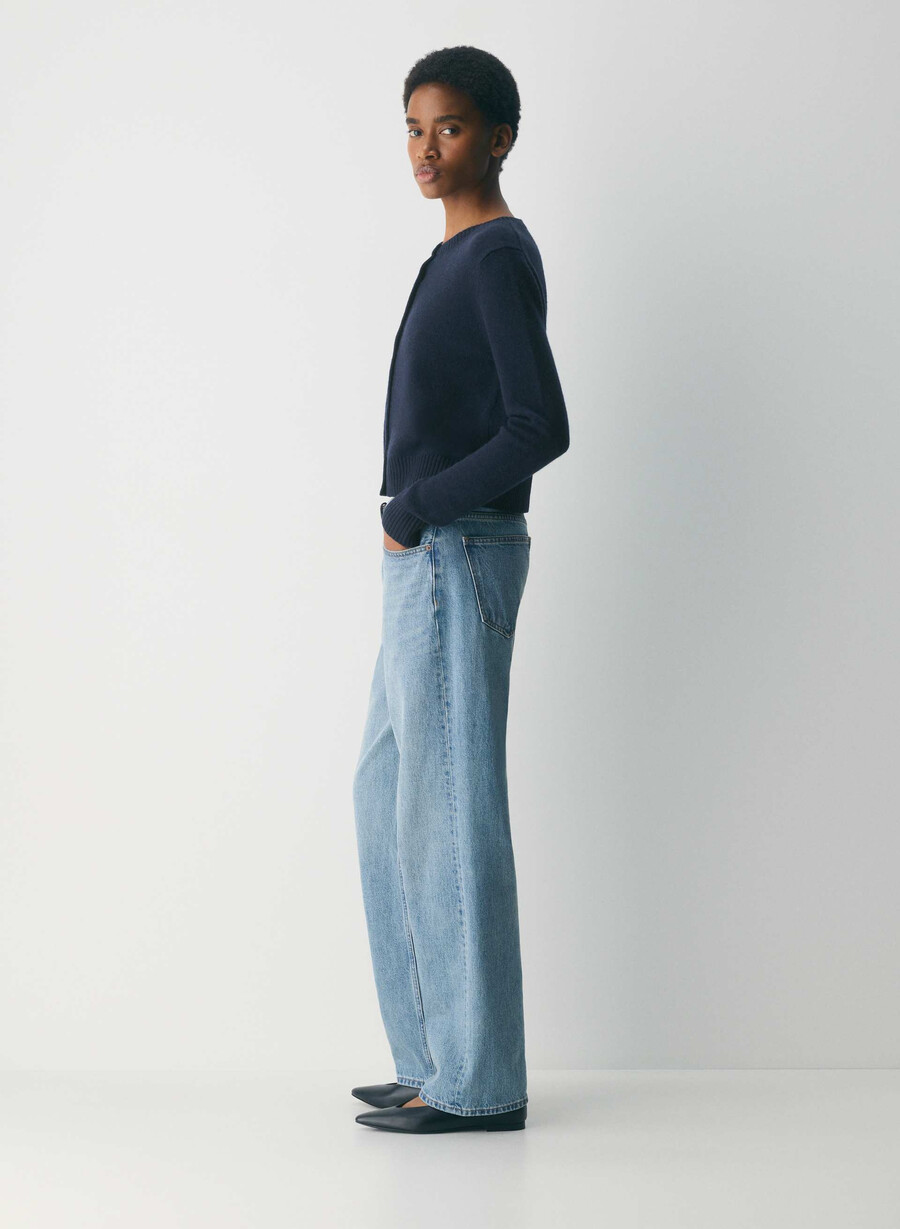 essential cashmere acme cardigan admiral