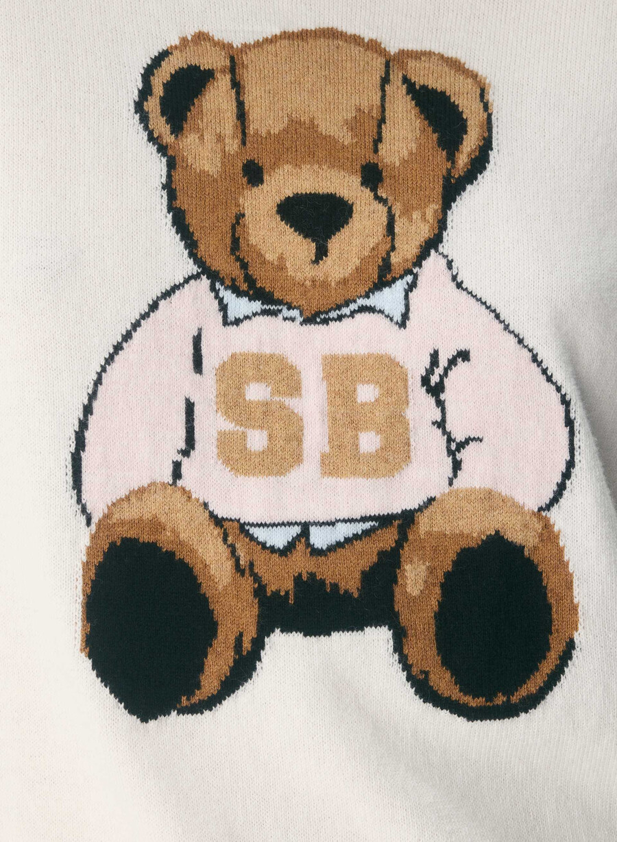 cotton charm prep icon tröja ljusbjÖrkteddy be