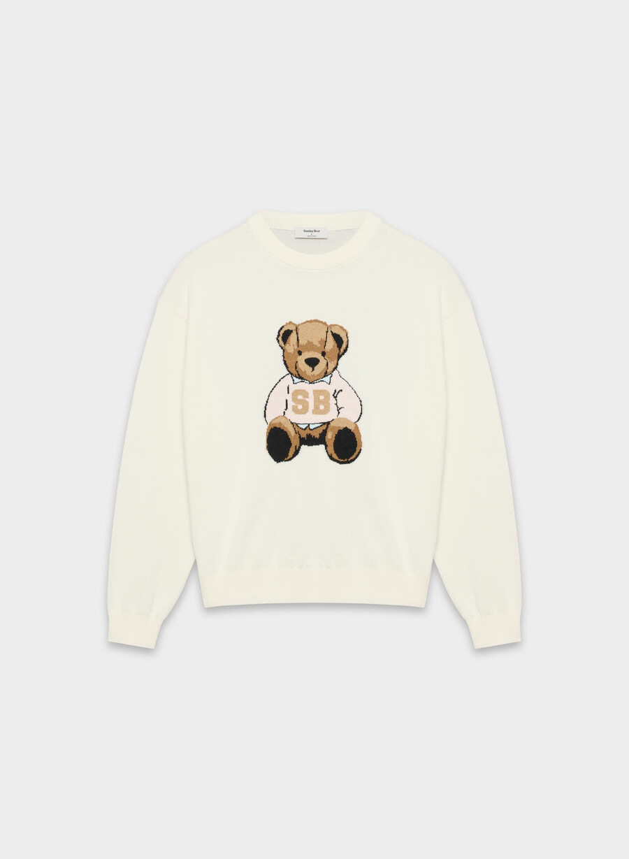 cotton charm prep icon tröja ljusbjÖrkteddy be