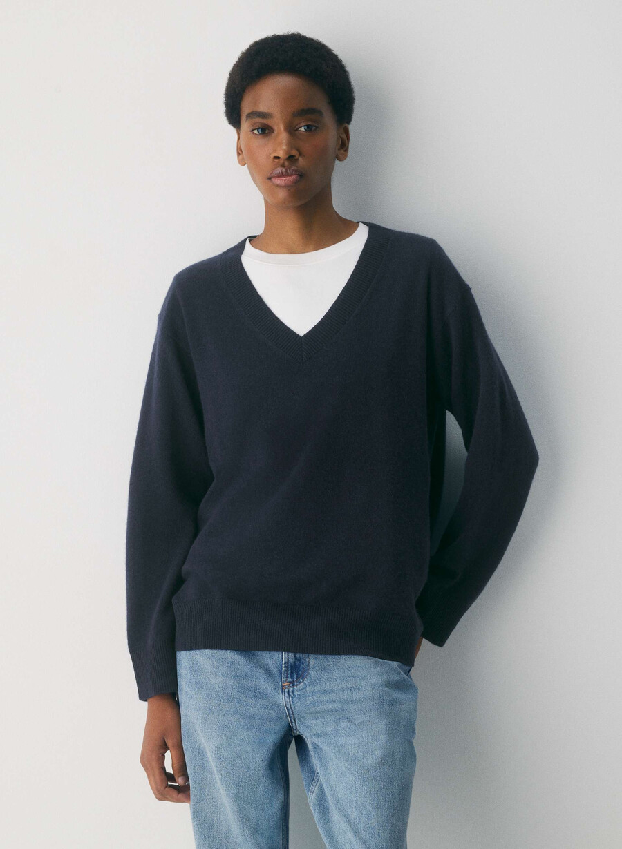 bare cashmere kompositionströja ljus bjÖrk