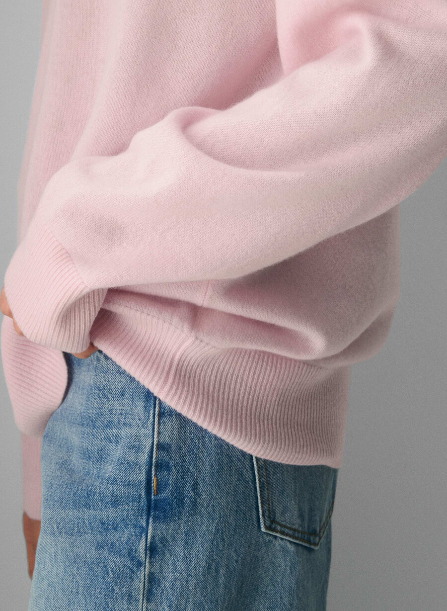 bare cashmere kompositionströja villa pink