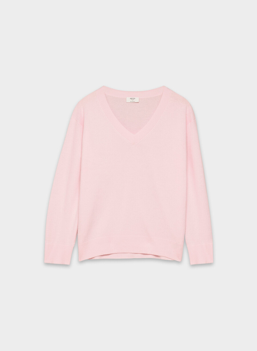 bare cashmere kompositionströja villa pink