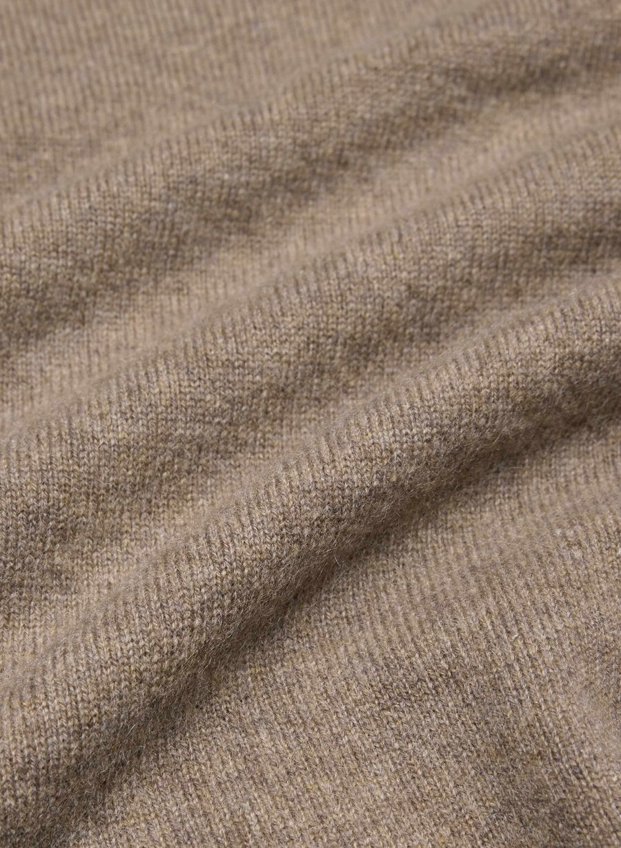 bare cashmere kompositionströja heather folio brun