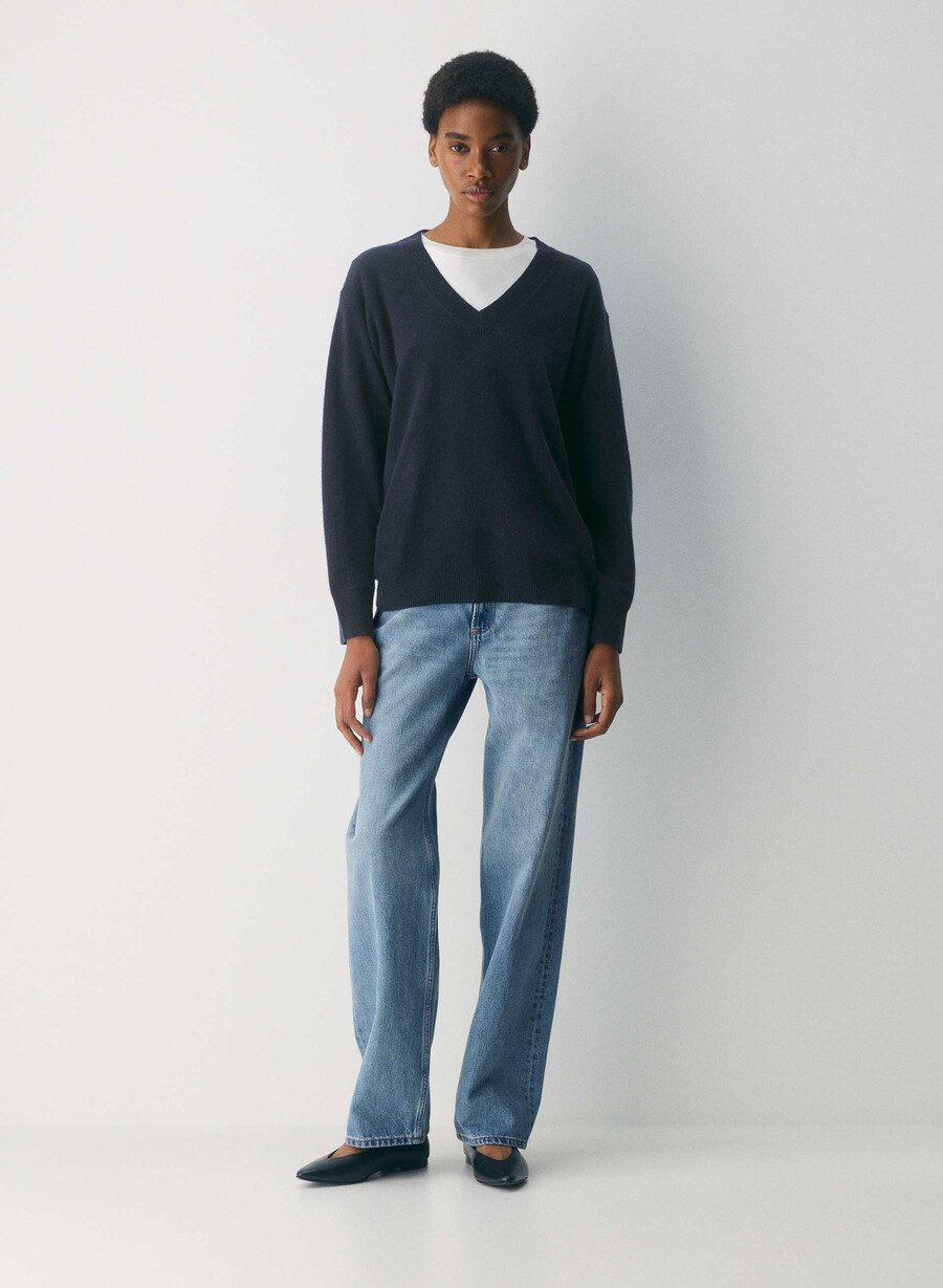 bare cashmere kompositionströja heather folio brun