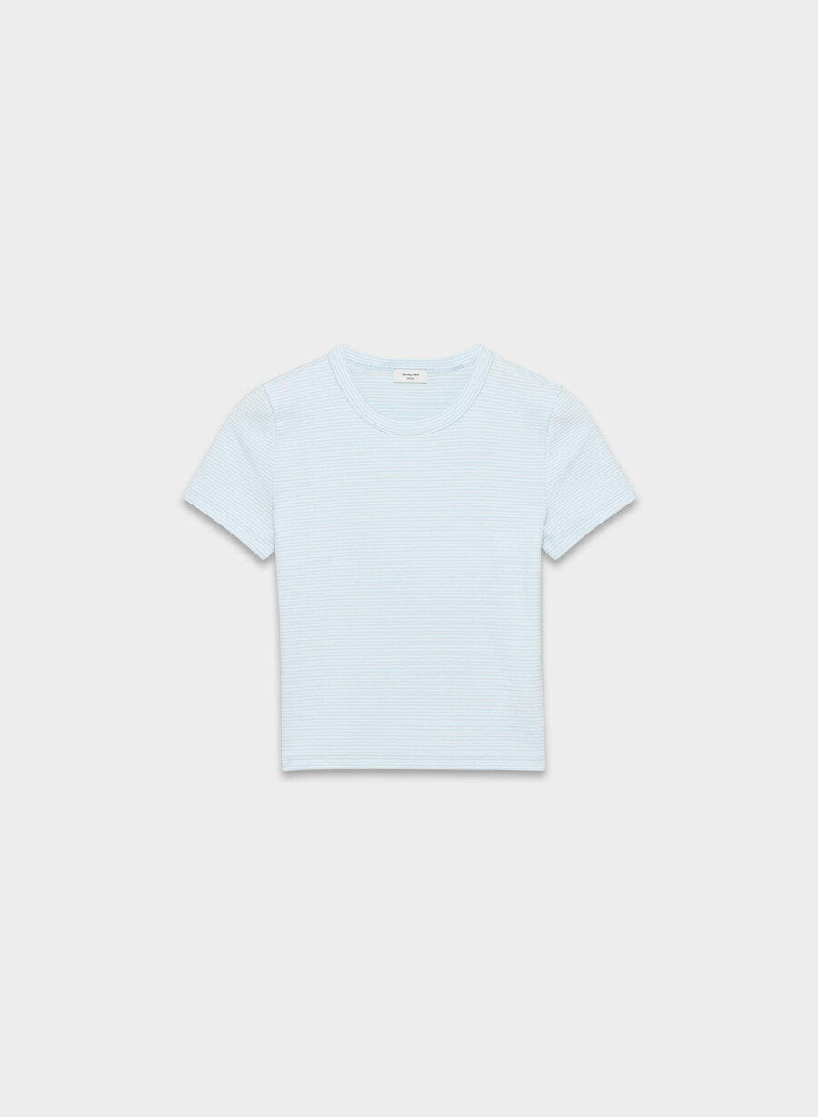 besthug liten ribbad t-shirt villablÅvit