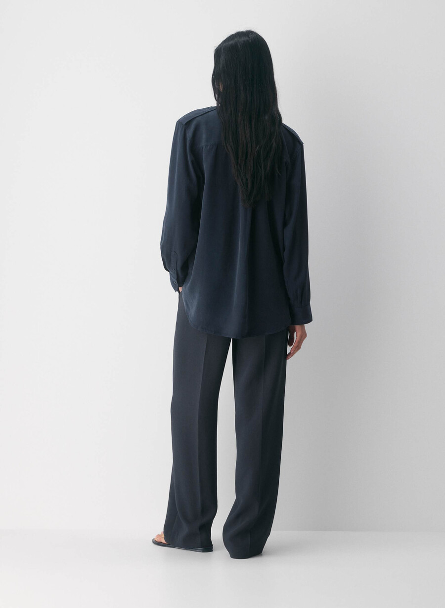 the effortless pant - crepette dark nat navy