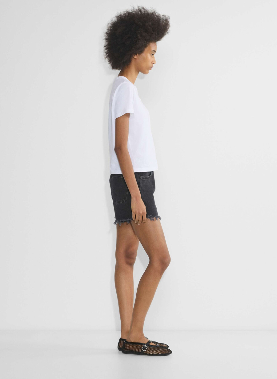 denim forum ex-pojkvännen mid thigh short svart eyeliner