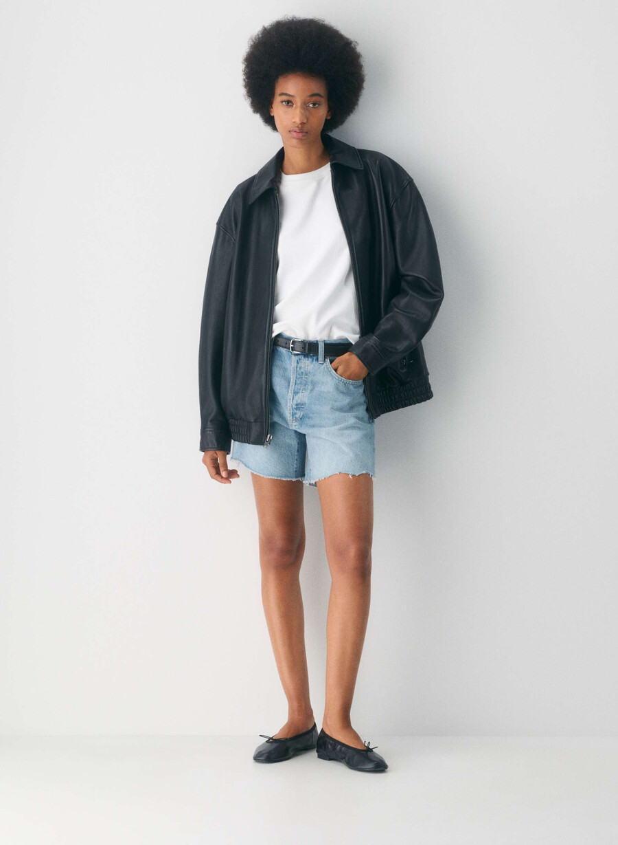 denim forum ex-pojkvännen mid thigh shorts 7 År bleu taboo