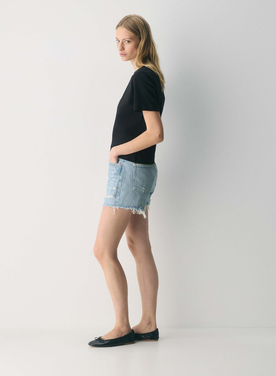 agolde parker långa jeansshorts swapmeet blÅ