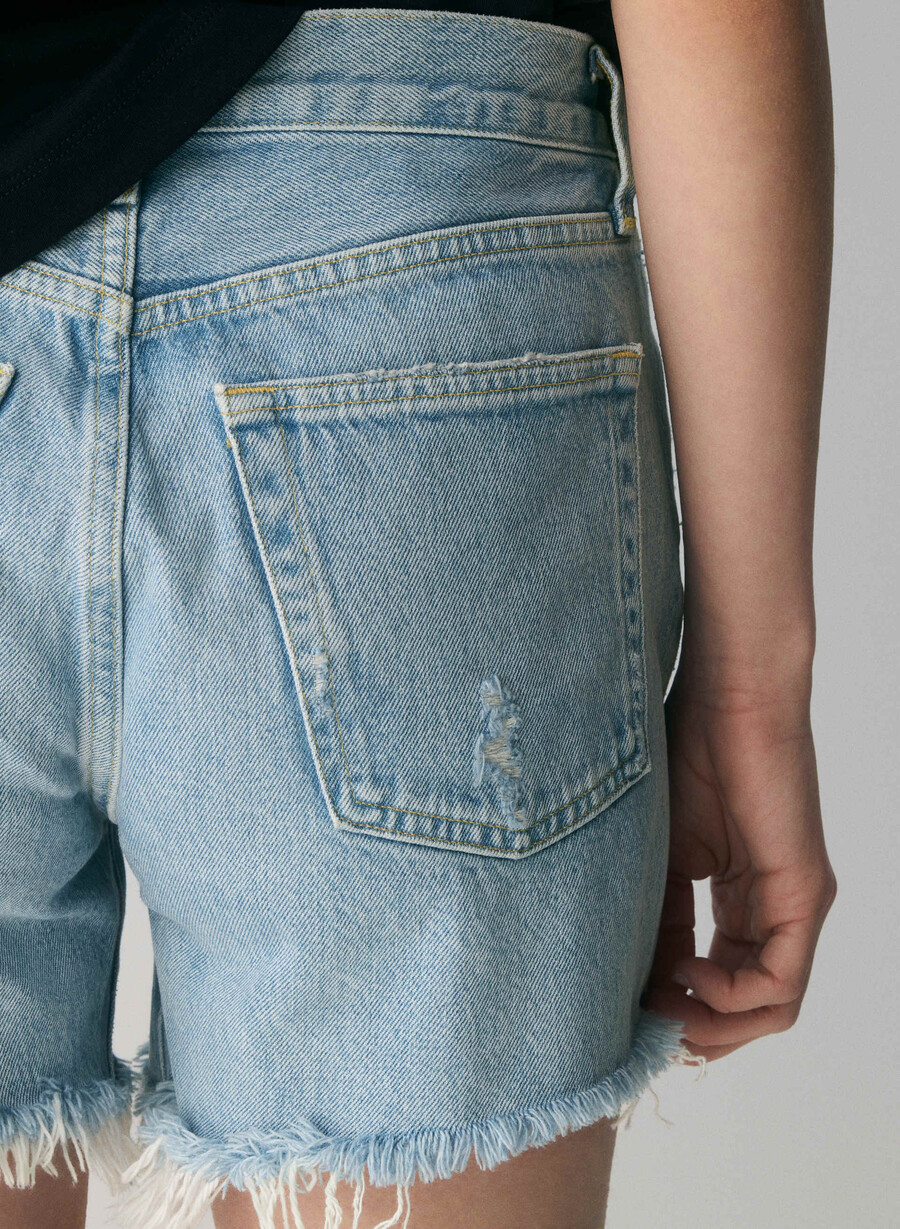 agolde parker långa jeansshorts swapmeet blÅ