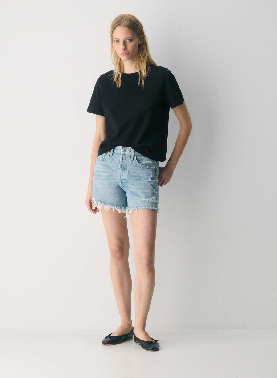 agolde parker långa jeansshorts swapmeet blÅ