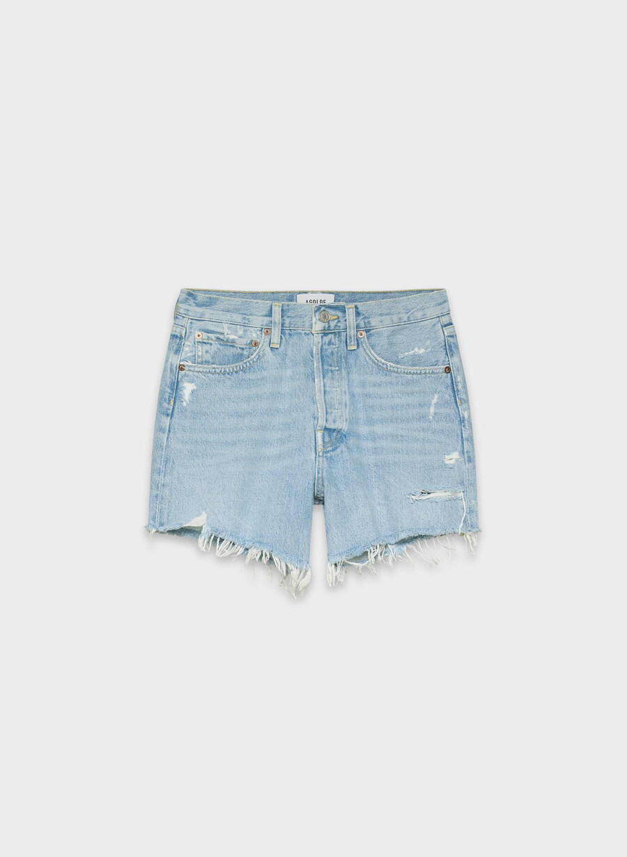 agolde parker långa jeansshorts swapmeet blÅ