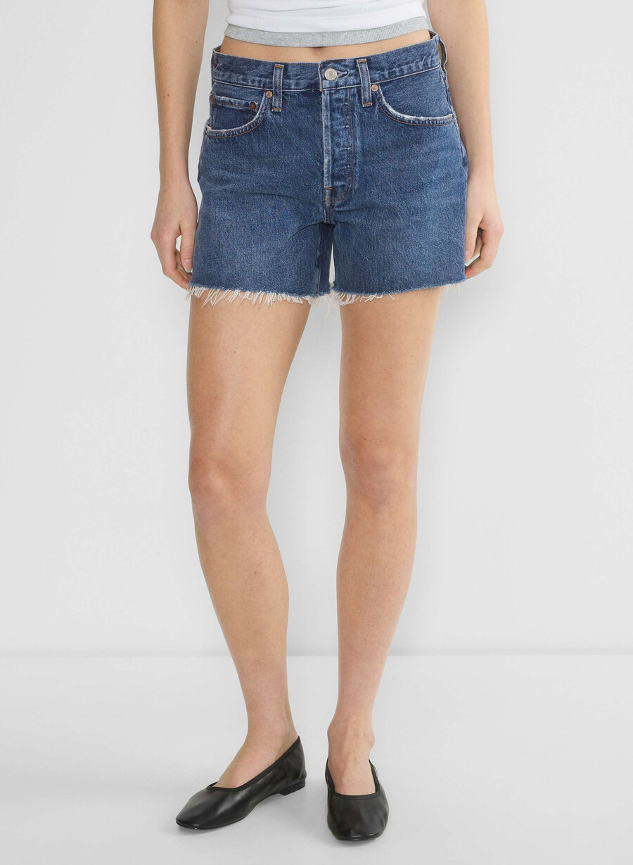 agolde parker långa jeansshorts varning
